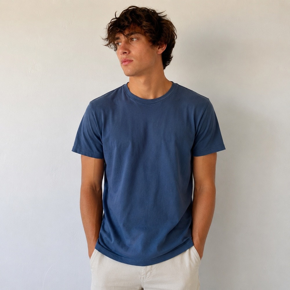Jungmaven Mens Tee XS Blue Hemp Organic Cotton Crew Neck Short Sleeve Shirt